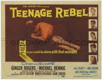 5c411 TEENAGE REBEL TC '56 Michael Rennie sends daughter to mom Ginger Rogers so he can have fun
