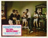 5c955 TO SIR, WITH LOVE LC #1 '67 teacher Sidney Poitier boxing with students in school gym!