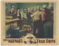 5c959 TRAIL DRIVE LC '33 cowboy Ken Maynard surrounded by crowd of men in general store!