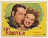 5c961 TRIPOLI LC #2 '50 best close up of Maureen O'Hara & soldier John Payne in Africa!