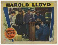 5c978 WELCOME DANGER LC '29 great image of Harold Lloyd in crate hiding from Asian drug smugglers!