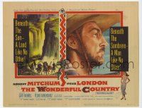 5c486 WONDERFUL COUNTRY TC '59 art of Texan Robert Mitchum in sombrero, Julie London!