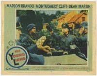 5c997 YOUNG LIONS LC #5 '58 close up of Nazi Marlon Brando saluting other German soldiers!