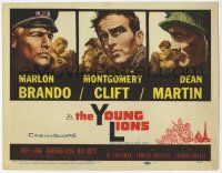 5c503 YOUNG LIONS TC '58 pretty Hope Lange laughs at Dean Martin & Montgomery Clift!