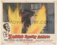 5c999 ZORRO RIDES AGAIN LC #4 '59 John Carroll caught in room surrounded by flames!