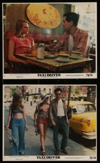 5d103 TAXI DRIVER 2 8x10 mini LCs '76 Robert De Niro & young Jodie Foster in diner & on street!