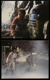 5d096 EMPIRE STRIKES BACK 3 color 8x10 stills '80 George Lucas, Luke, Leia, Han Solo, R2-D2!