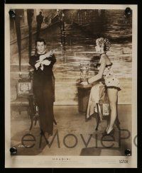 5d856 HOUDINI 3 8x10 stills '53 images of magician Tony Curtis & his sexy assistant Janet Leigh!