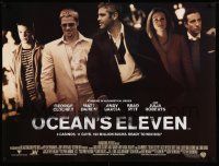 5f714 OCEAN'S 11 DS British quad '01 Steven Soderbergh, George Clooney, Matt Damon, Brad Pitt