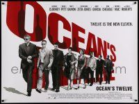 5f715 OCEAN'S TWELVE DS British quad '05 Brad Pitt, George Clooney, Matt Damon, Julia Roberts