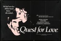 5f725 QUEST FOR LOVE British quad '74 Joan Collins, cool art of her and Tom Bell!