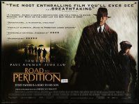 5f731 ROAD TO PERDITION DS British quad '02 Sam Mendes directed, Tom Hanks, Paul Newman, Jude Law