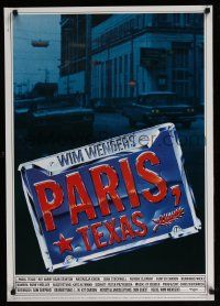 5f105 PARIS, TEXAS German '85 Wim Wenders, Kinski, Harry Dean Stanton, cool license plate design!
