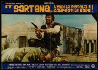 5f446 SARTANA'S COMING, TRADE YOUR GUNS FOR A COFFIN Italian 18x26 pbusta '73 George Hilton!