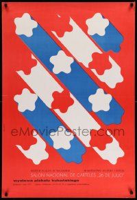 5f381 SALON NACIONAL DE CARTELES exhibition Polish 26x38 '71 red, white and blue artwork by Swierzy