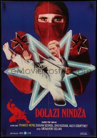 5f543 ENTER THE NINJA Yugoslavian 19x27 '81 human killing machines, Franco Nero, cool ninja images