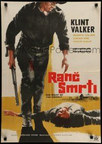 5f581 NIGHT OF THE GRIZZLY Yugoslavian 19x27 '66 big Clint Walker had come to the rim of Hell!