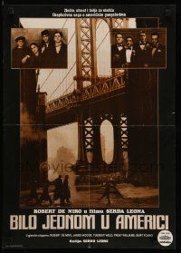 5f584 ONCE UPON A TIME IN AMERICA Yugoslavian 19x27 '86 De Niro, Woods, Leone, different image!