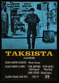 5f602 TAXI DRIVER Yugoslavian 19x28 '77 Robert De Niro walking on street, Martin Scorsese!