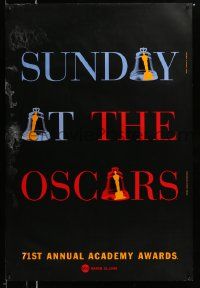 5g013 71ST ANNUAL ACADEMY AWARDS 1sh '99 Sunday at the Oscars, cool ringing bell design!