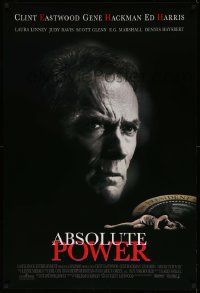 5g020 ABSOLUTE POWER 1sh '97 great image of star & director Clint Eastwood!