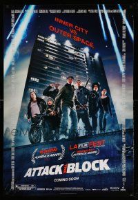 5g062 ATTACK THE BLOCK advance DS 1sh '11 Jodie Whittaker, John Boyega, inner city vs. outer space!