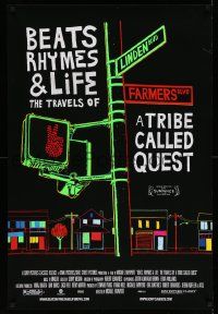 5g087 BEATS, RHYMES & LIFE: THE TRAVELS OF A TRIBE CALLED QUEST 1sh '11 cool neon artwork!