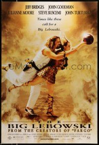 5g094 BIG LEBOWSKI DS 1sh '98 Coen Bros cult classic, Jeff Bridges bowling with Julianne Moore!