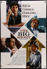 5g095 BIG SHORT advance DS 1sh '15 Christian Bale, Steve Carell, Ryan Gosling, Brad Pitt!