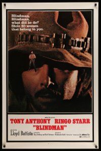 5g106 BLINDMAN 1sh '72 Tony Anthony, Ringo Starr, spaghetti western!