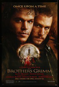 5g134 BROTHERS GRIMM teaser DS 1sh '05 Matt Damon & Heath Ledger, Bellucci, once upon a time!