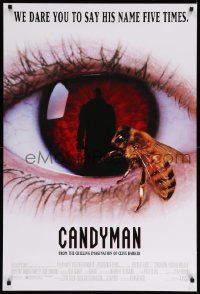 5g143 CANDYMAN 1sh '92 Clive Barker, creepy close-up image of bee in eyeball!