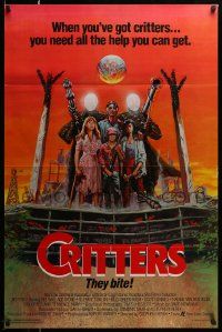 5g203 CRITTERS 1sh '86 great completely different art of cast & monsters by Ken Barr!