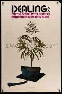 5g227 DEALING teaser 1sh '72 first John Lithgow, great image of marijuana plant in mortarboard pot!