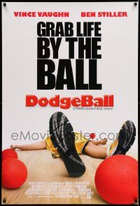 5g256 DODGEBALL int'l DS 1sh '04 Vince Vaughn, Stiller, Rip Torn, grab life by the balls!