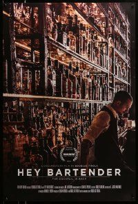 5g379 HEY BARTENDER 1sh '13 bartending documentary, Tony About-Ganim, great image of many bottles!