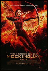 5g418 HUNGER GAMES: MOCKINGJAY - PART 2 advance DS 1sh '15 Jennifer Lawrence & fiery phoenix!