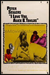 5g427 I LOVE YOU, ALICE B. TOKLAS style B int'l 1sh '68 Peter Sellers & sexy Leigh Taylor-Young!