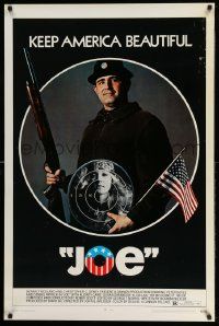 5g487 JOE 1sh '70 Peter Boyle w/shotgun, American flag, and hippie target, drugs!
