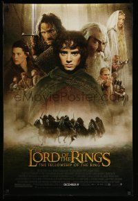 5g550 LORD OF THE RINGS: THE FELLOWSHIP OF THE RING advance DS 1sh '01 Tolkien, montage of top cast!
