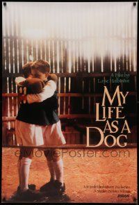 5g651 MY LIFE AS A DOG 1sh '87 Lasse Hallstrom's Mitt liv som hund, cute image of kids!