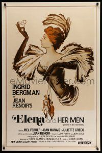 5g692 PARIS DOES STRANGE THINGS 1sh R80s Jean Renoir's Elena et les hommes, Ingrid Bergman!