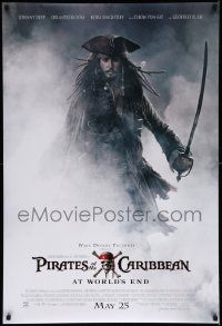 5g709 PIRATES OF THE CARIBBEAN: AT WORLD'S END advance DS 1sh '07 Depp as Captain Jack!