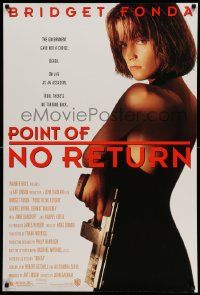 5g714 POINT OF NO RETURN DS 1sh '93 super sexy Bridget Fonda as Assassin, Gabriel Byrne!