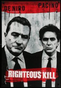 5g761 RIGHTEOUS KILL heavy stock teaser DS 1sh '08 cool image of Robert De Niro & Al Pacino!