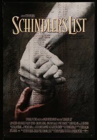 5g789 SCHINDLER'S LIST int'l 1sh '93 Steven Spielberg World War II classic, Best Picture!