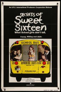5g799 SECRETS OF SWEET SIXTEEN 1sh '74 what young, willing and able school girls don't tell!