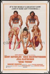 5g801 SEMI-TOUGH 1sh '77 Burt Reynolds, Kris Kristofferson, sexy girls & football art by McGinnis!