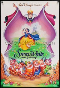 5g826 SNOW WHITE & THE SEVEN DWARFS DS 1sh R93 Walt Disney animated cartoon fantasy classic!