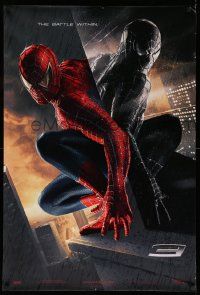 5g835 SPIDER-MAN 3 teaser DS 1sh '07 Raimi, the battle within, Maguire in red/black suits, textured